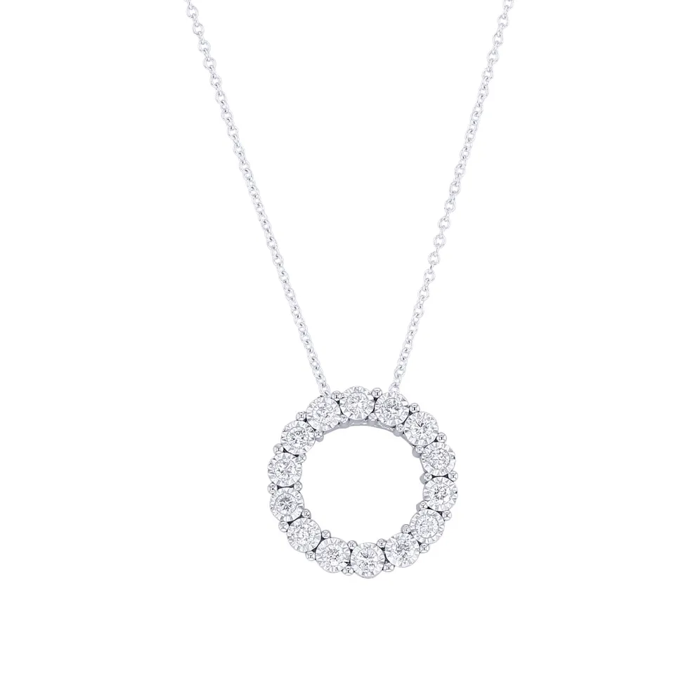 Mirage Circle Diamond Necklace 1/3ct