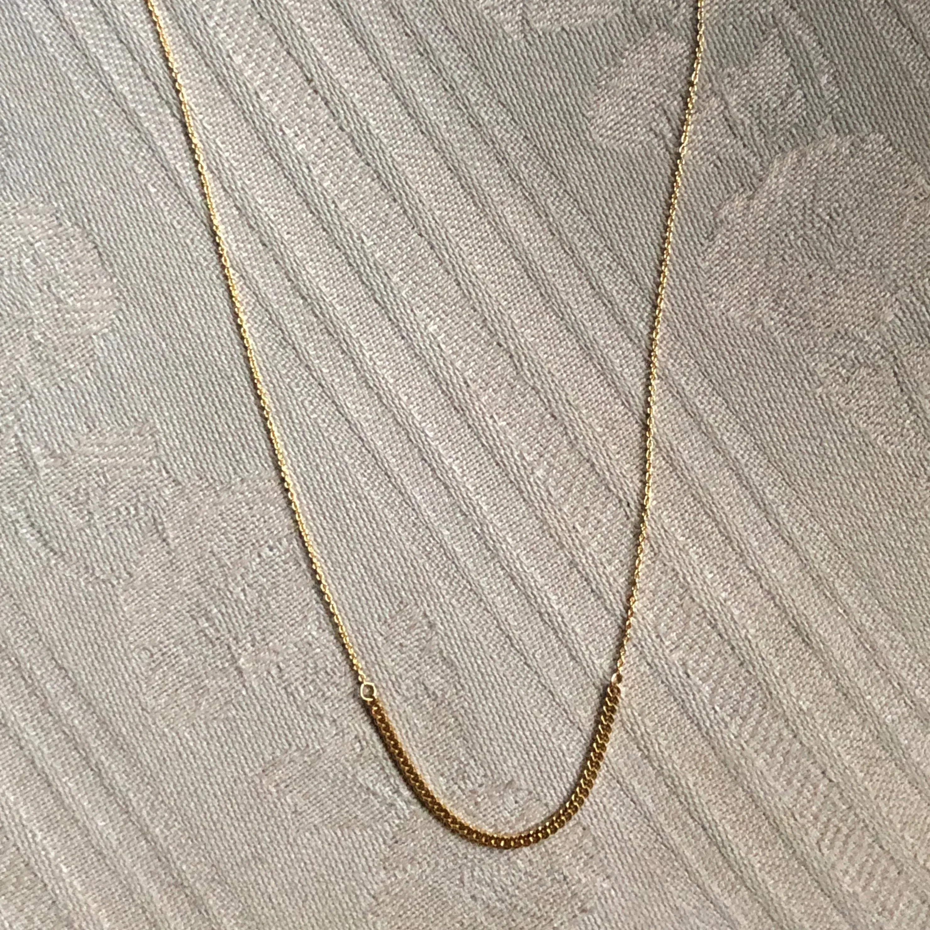 Mixed Chains Necklace, Solid 18k Gold