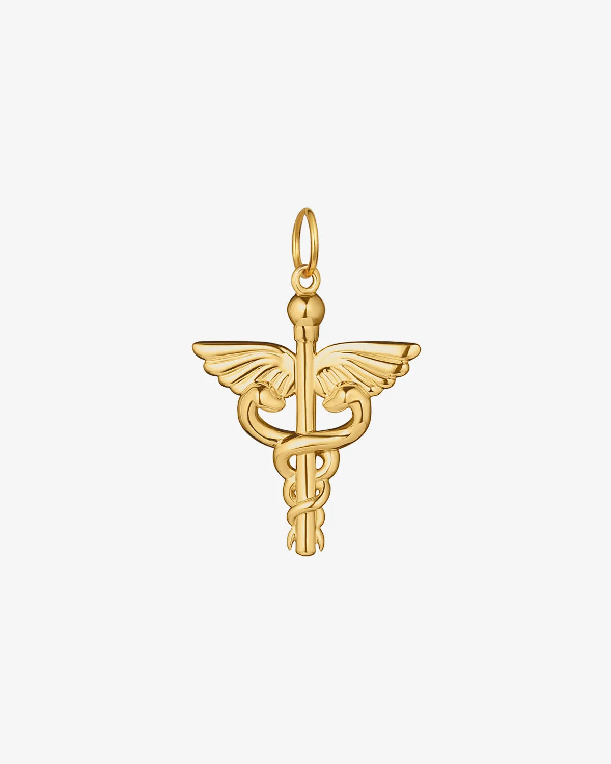 Modern Caduceus Pendant Charm