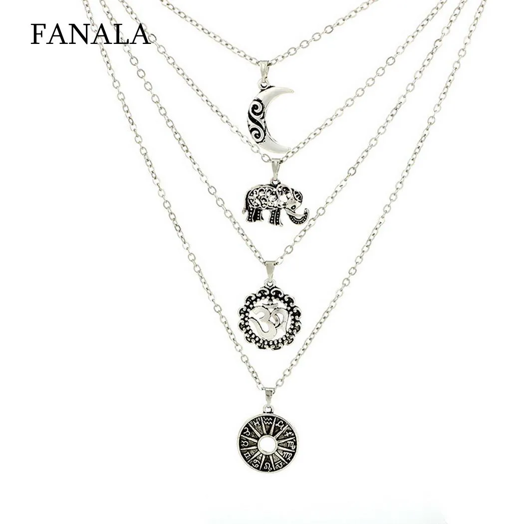 Moon Multilayer Fashion Necklace