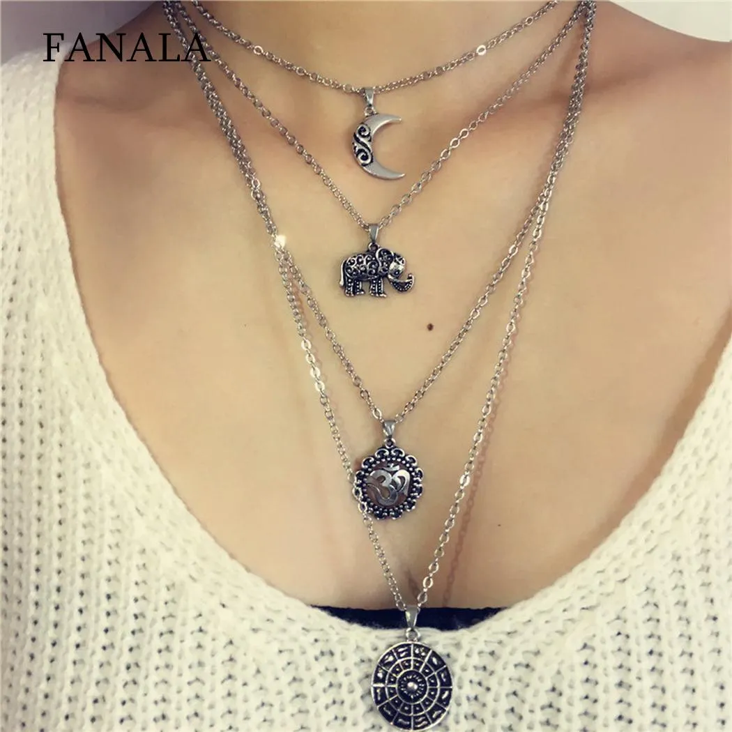 Moon Multilayer Fashion Necklace