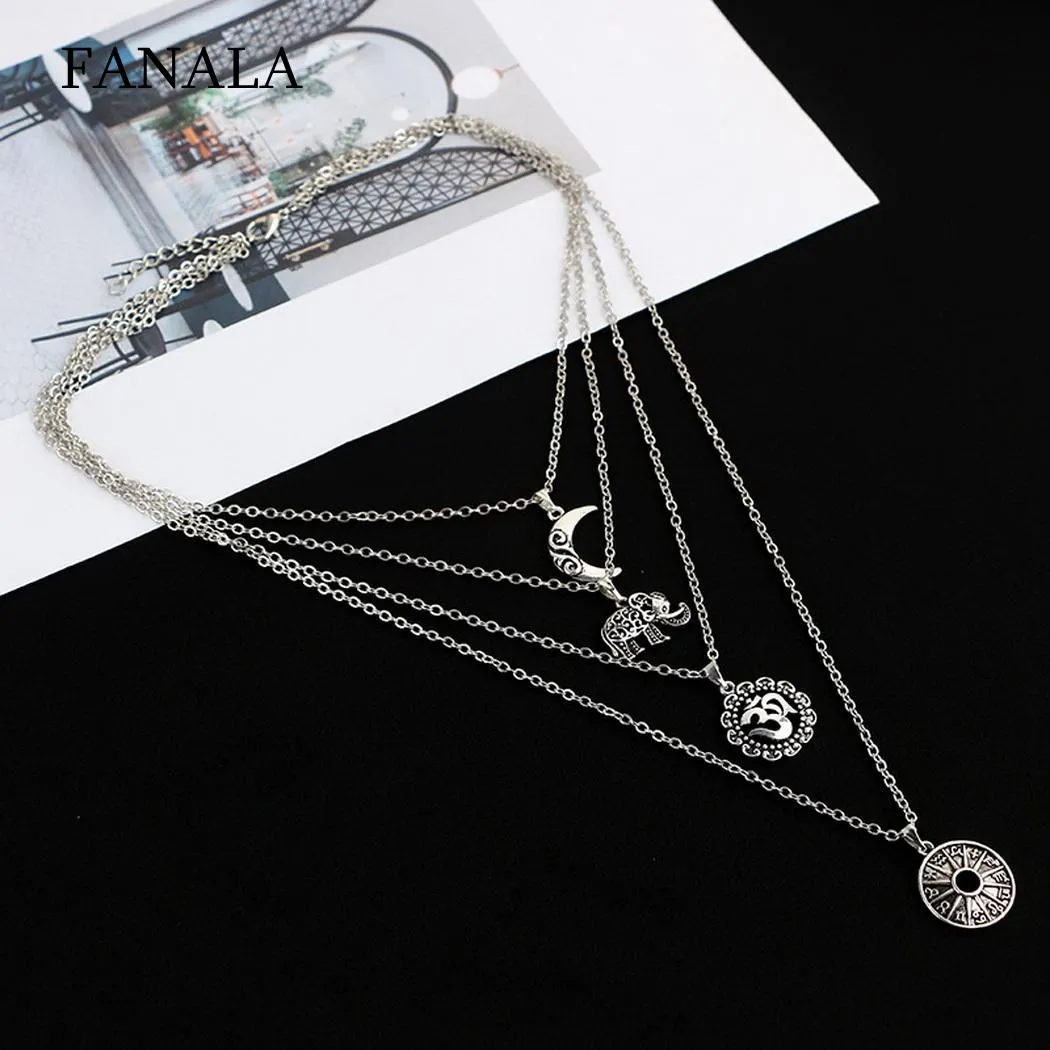 Moon Multilayer Fashion Necklace