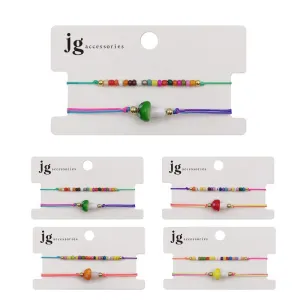 Mushroom Colorful Bead  Bracelet 2863 (12 units)