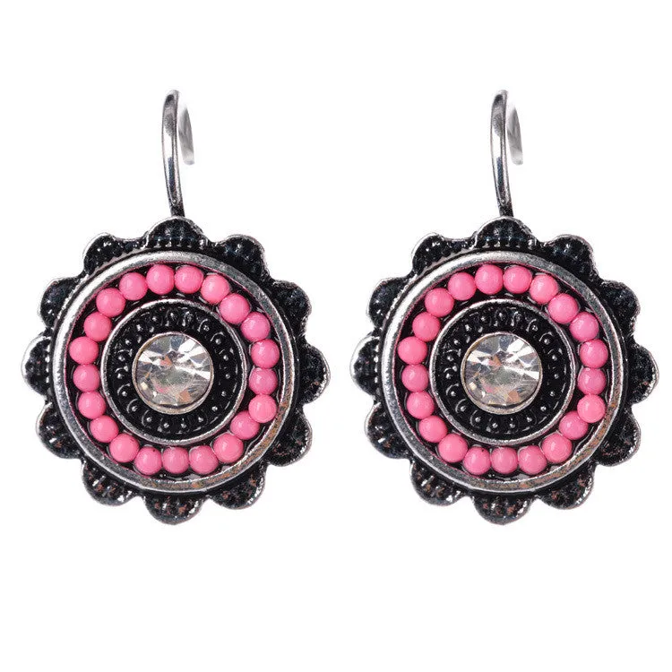 New Ethnic Jewelry Charming Vintage Resin Beads Drop Earrings For Women Fashion Earring