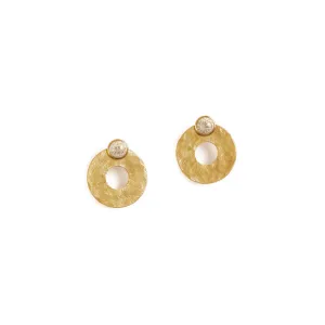 Olympia Coral Jade Studs w/ Removable Disc