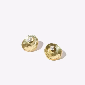 Oyster Convertible Earrings - Brass   Sterling