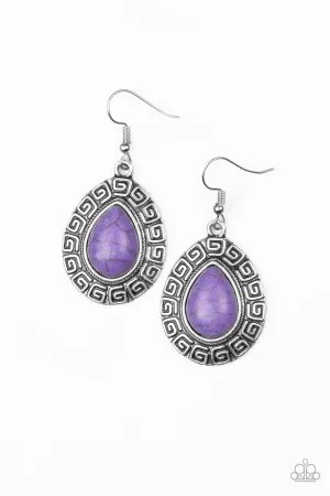 Paparazzi Earring ~ Tribal Tango - Purple