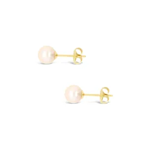 Petite Power Pearl Stud Earring 9ct Gold