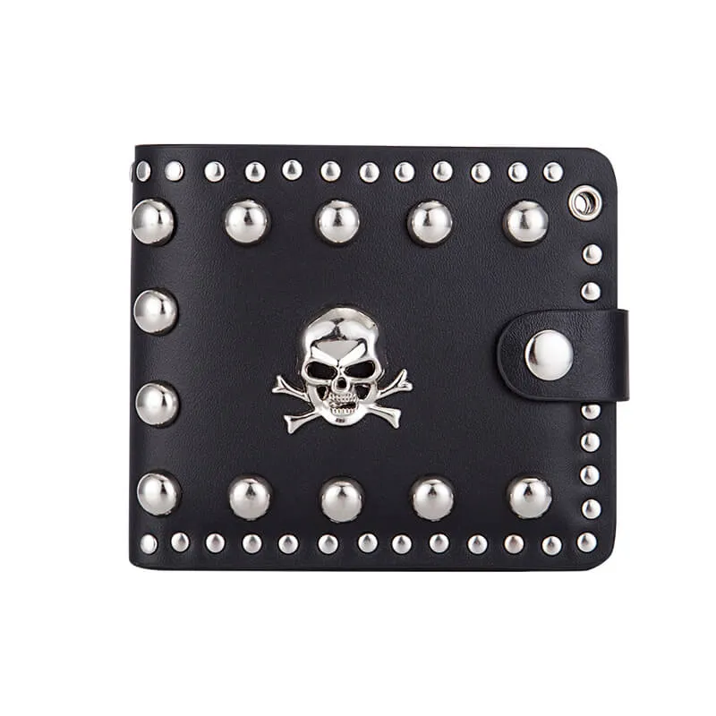 Punk Black Crossbone Skull Wallet