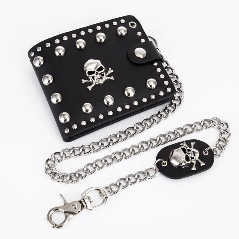 Punk Black Crossbone Skull Wallet