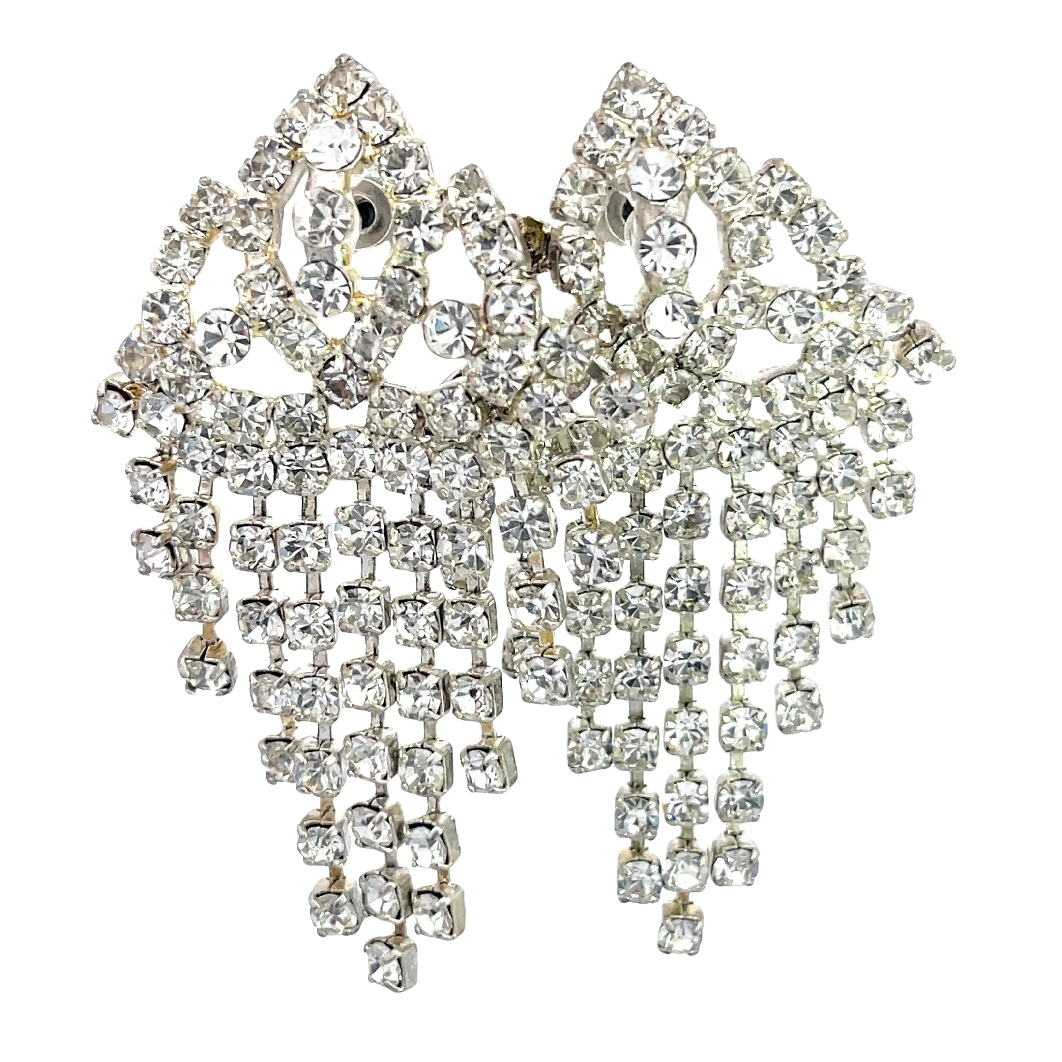 Rhinestone Cascade Statement Earring