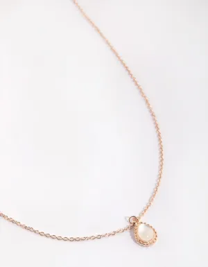 Rose Gold Teardrop Necklace