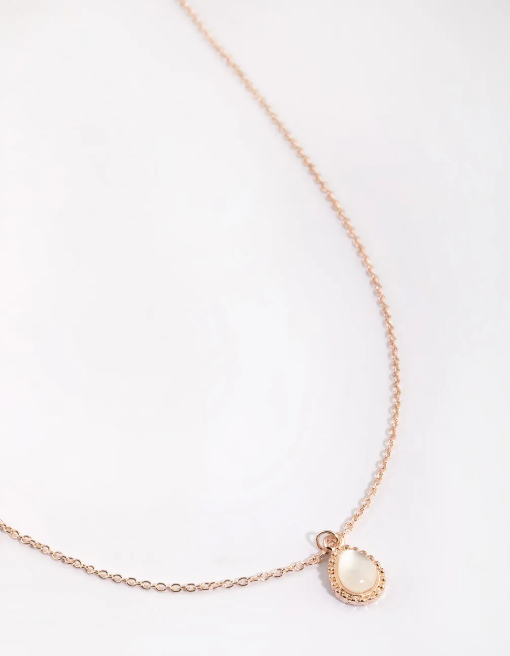 Rose Gold Teardrop Necklace