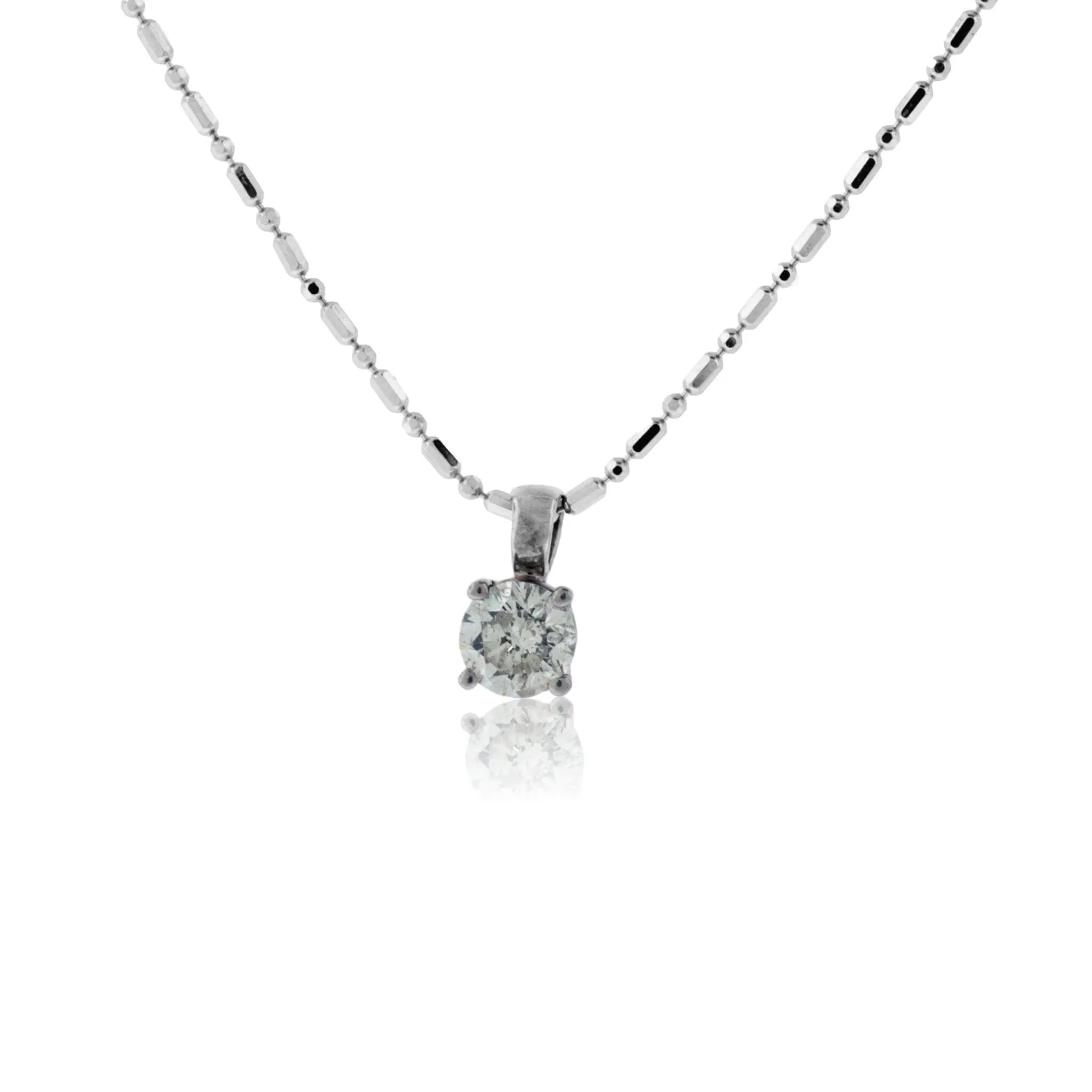 Round Diamond Solitaire Pendant