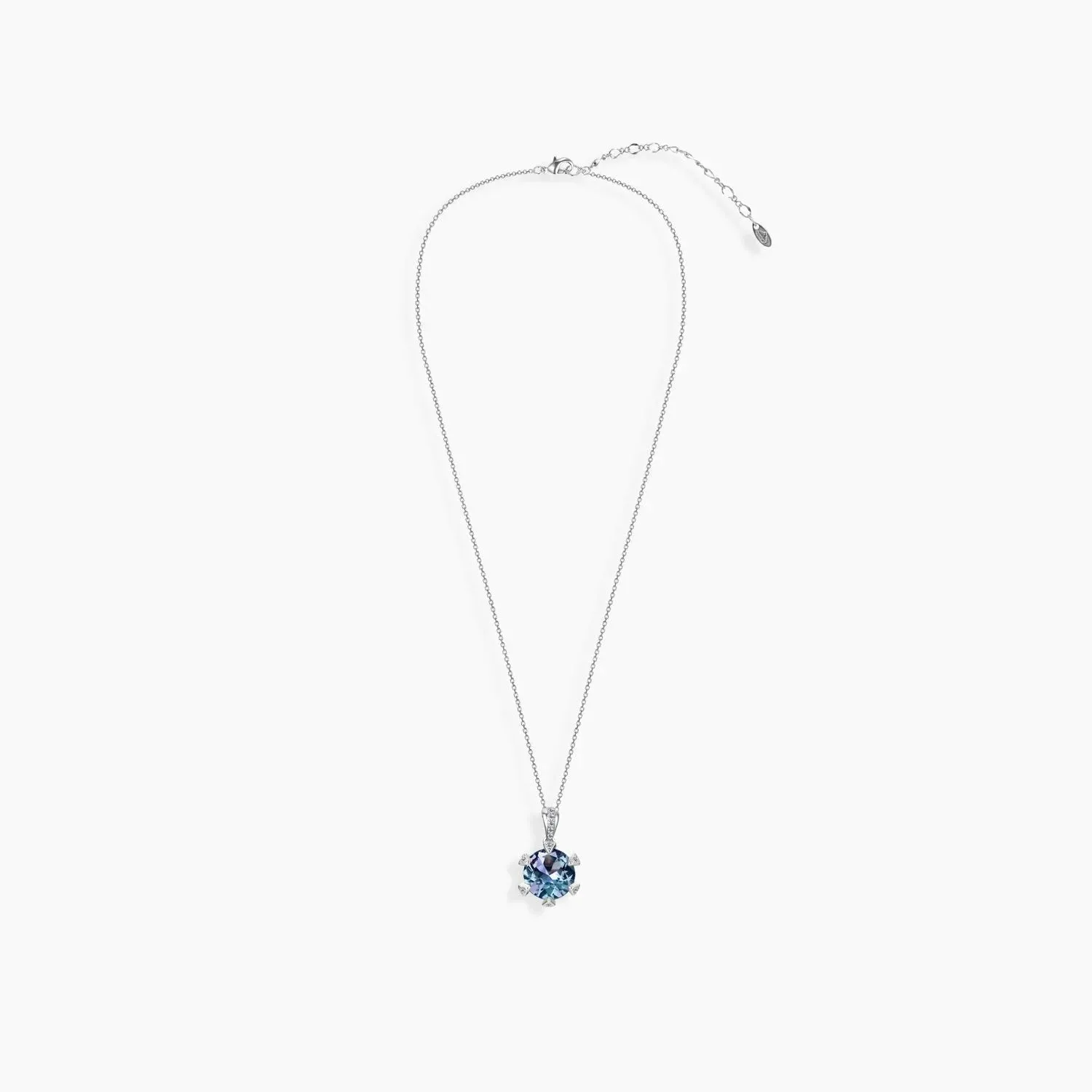 Round Shape Alexandrite Bold Pendant Necklace in Silver - Irosk Australia®