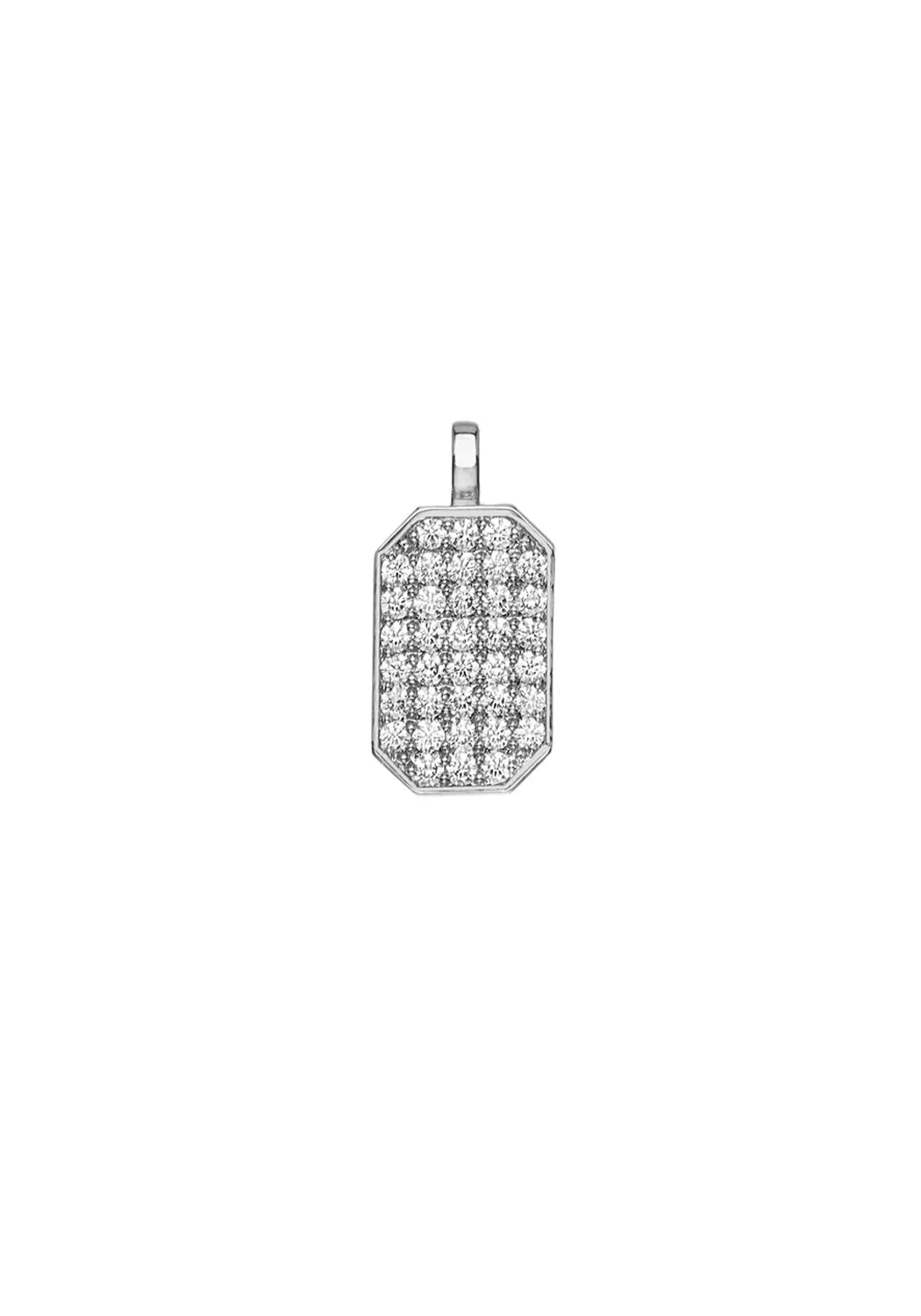 Sethi Couture P.S. 18KWG Large Pavé Diamond Tag Charm