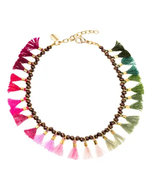 Shashi Jamie Ombre Tassel Bracelet in Pink