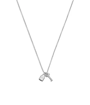 Signature Lock & Key Charm Pendant Necklace