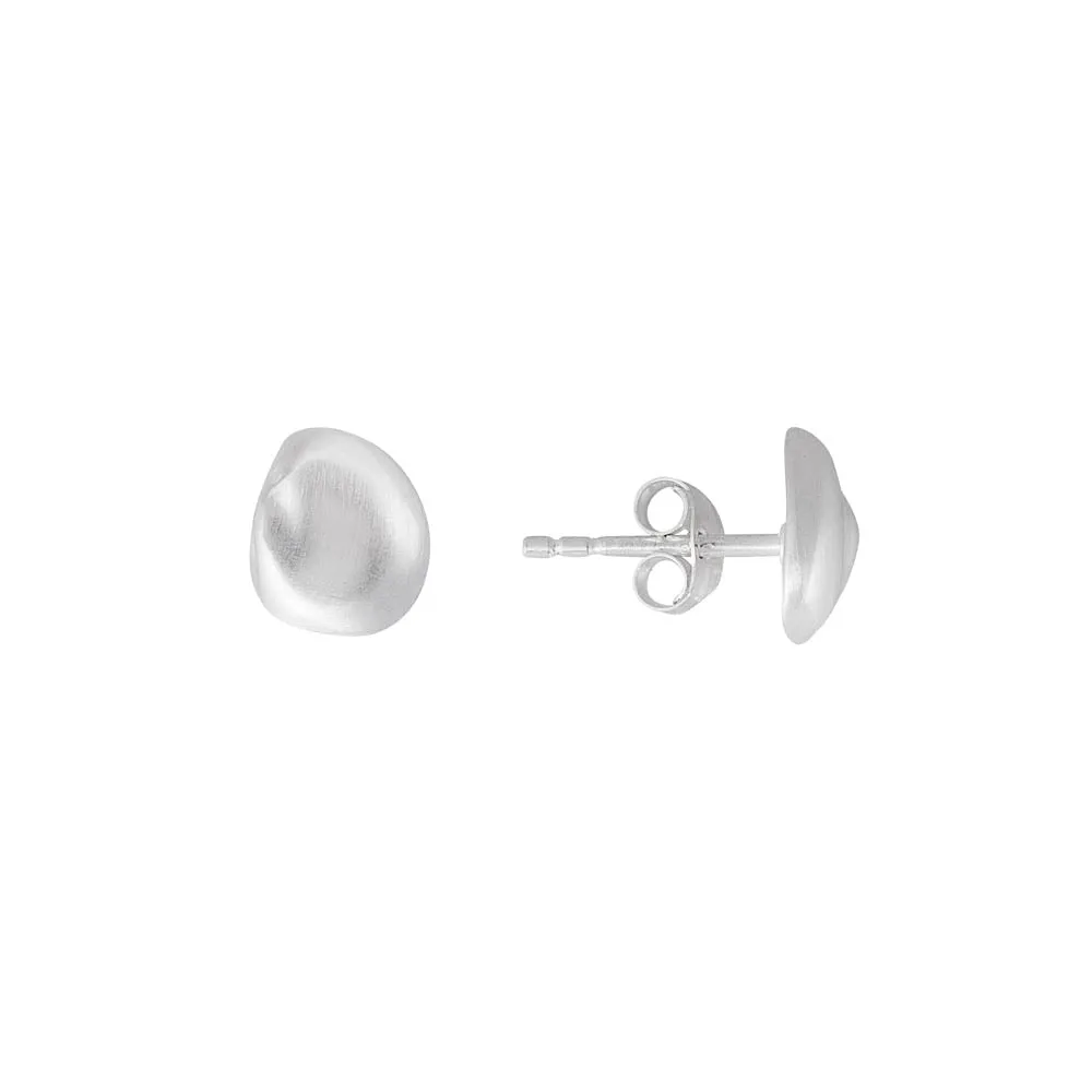 SILVER KESHI STUDS