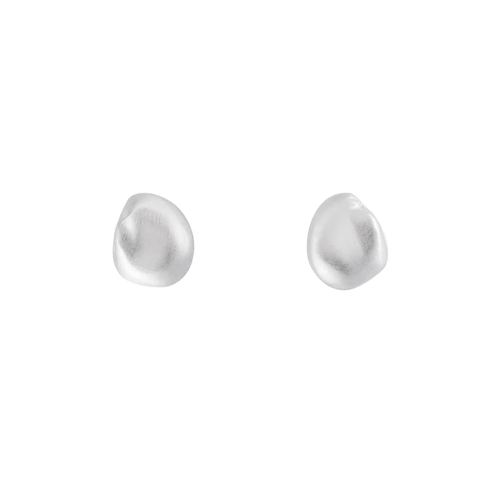 SILVER KESHI STUDS