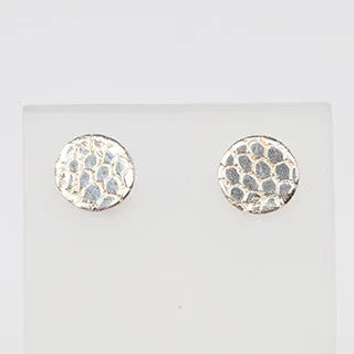 Silver lace studs