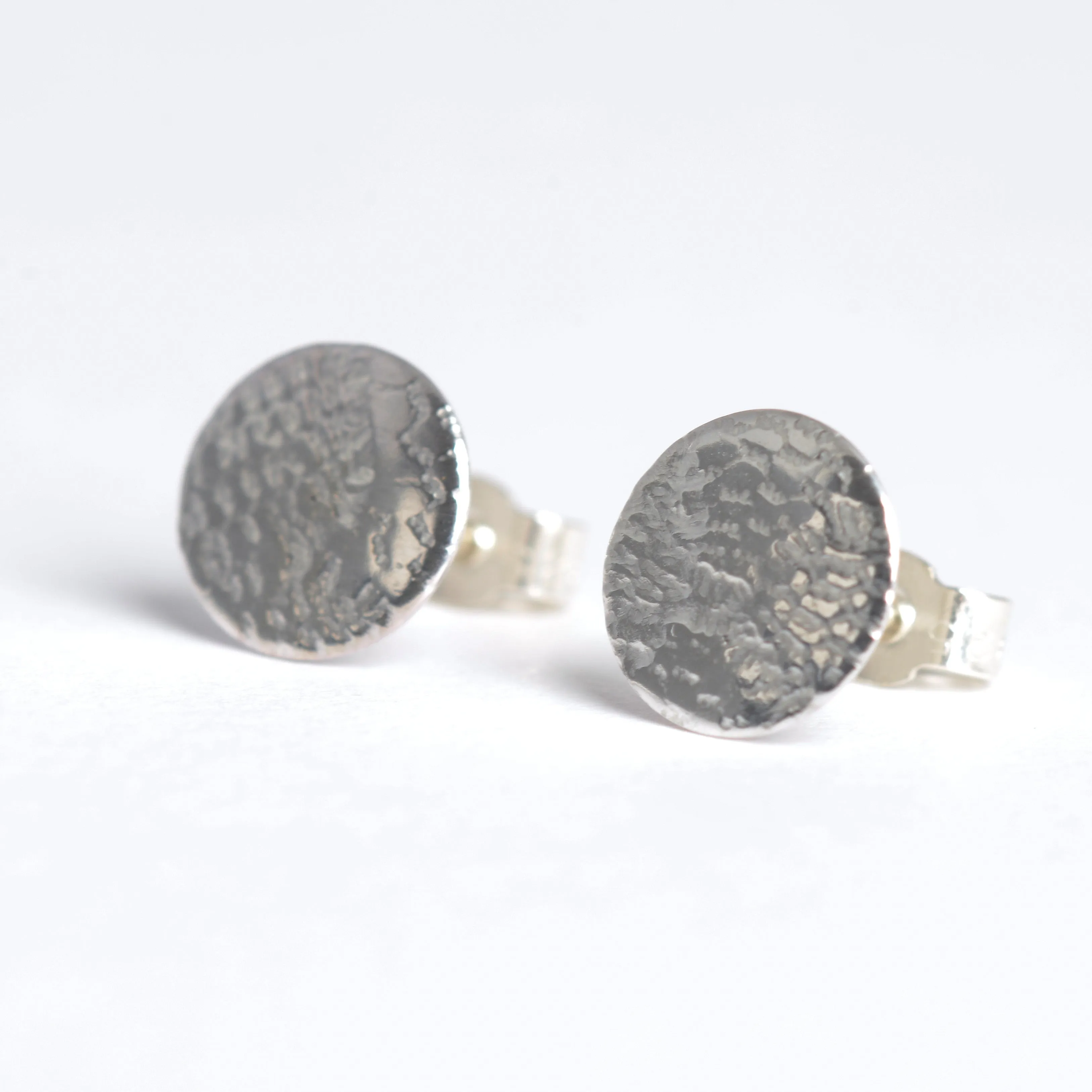 Silver lace studs