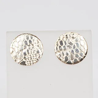 Silver lace studs