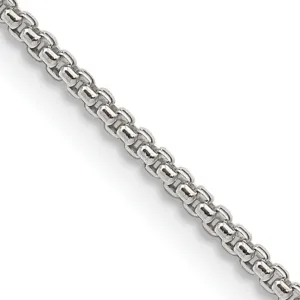 Silver Polished 1.50-mm Half Round Box Chain