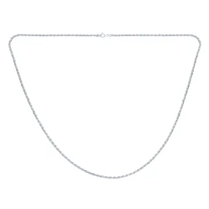 Simple 2MM Sterling Silver Cable Rope Chain Necklace for Men Nickel-Free Italy