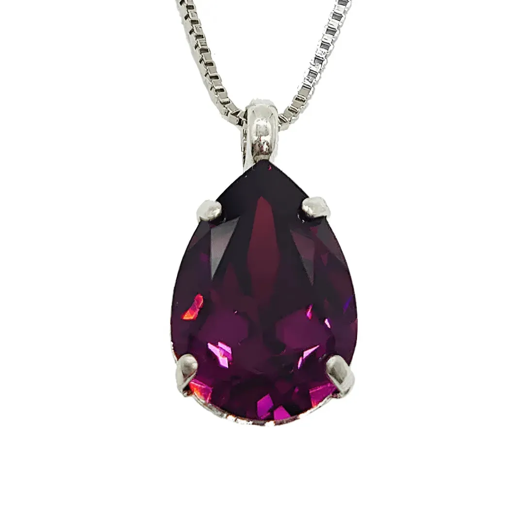 Small Swarovski Crystals Teardrop Pendant