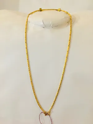 SOLD OUT Item no. SP1033 Bangkok Solid Gold 20” long New Necklace & 8g.