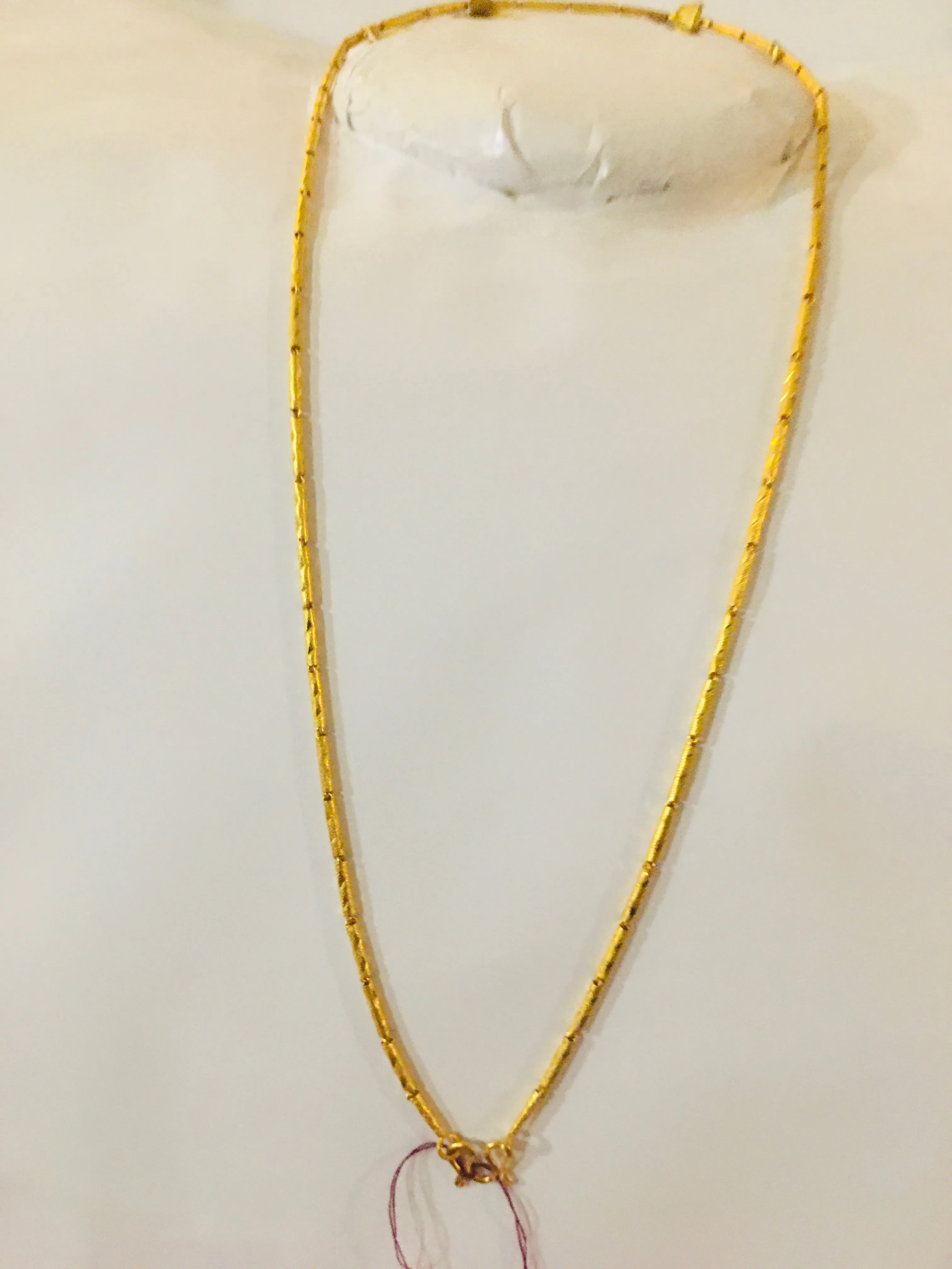 SOLD OUT Item no. SP1033 Bangkok Solid Gold 20” long New Necklace & 8g.