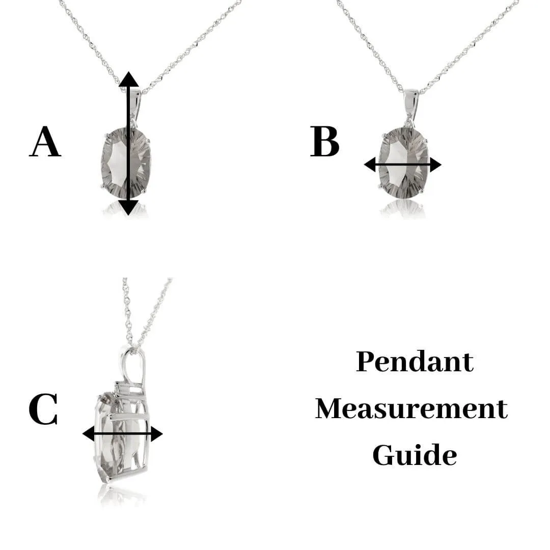 Square Aquamarine & Diamond Halo Style Pendant