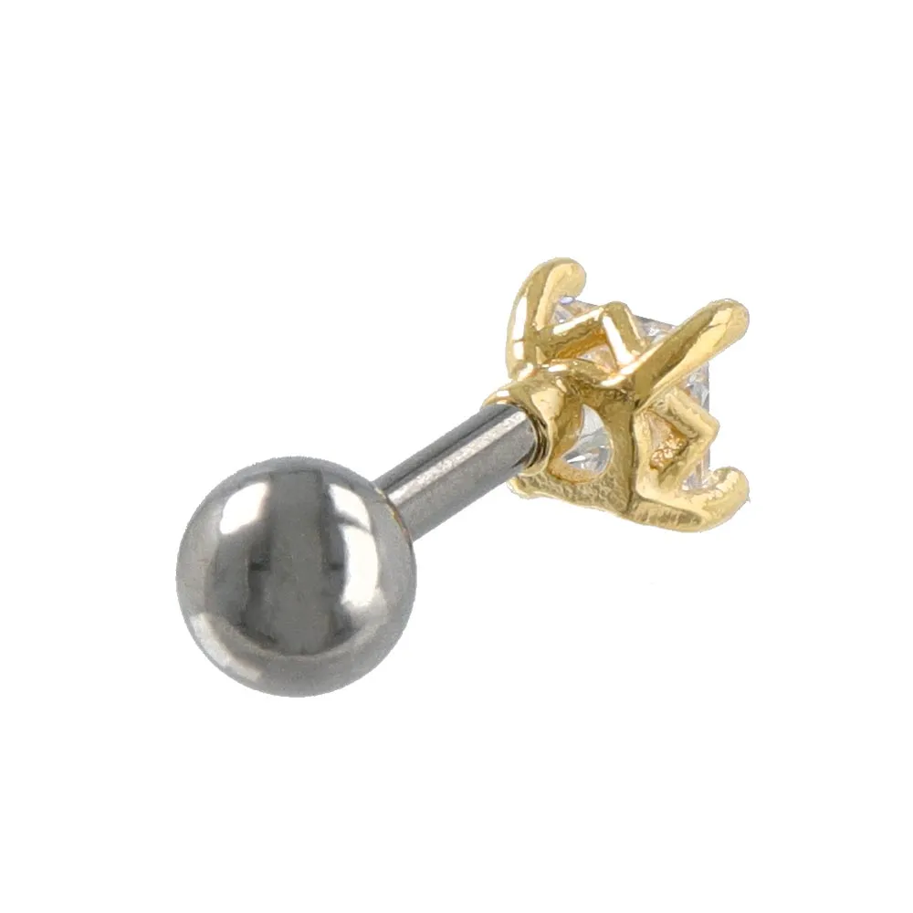 Square Barbell Earring