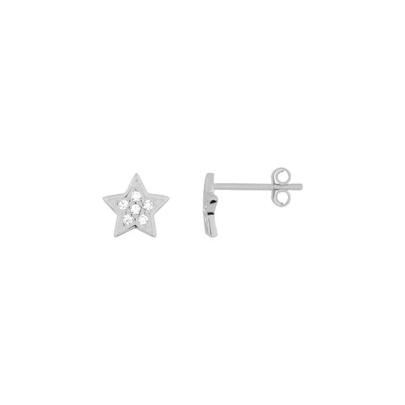 Starry Eyed Studs in Sterling Silver