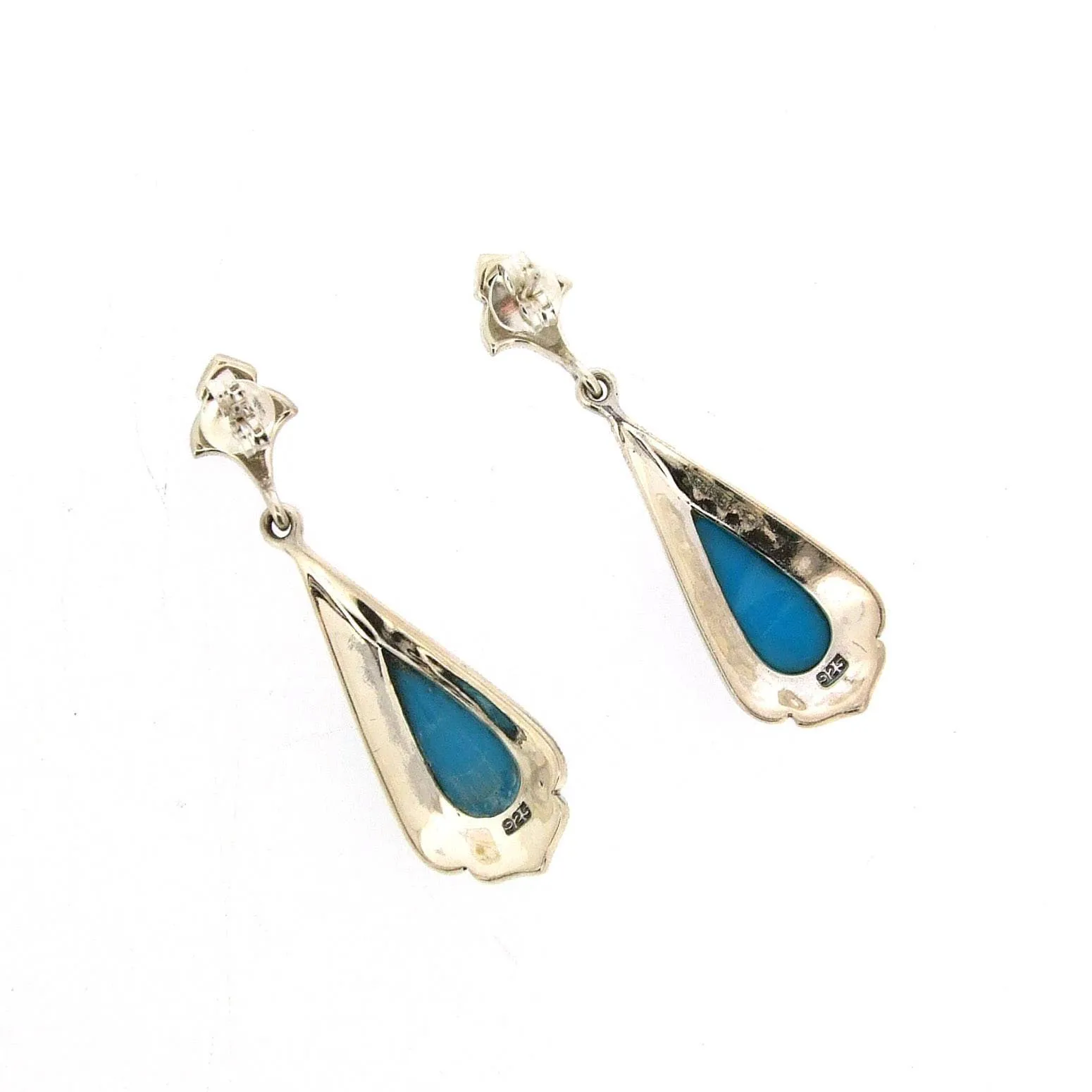 Tear Drop Turquoise Blue Earrings