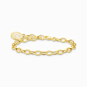 Thomas Sabo Member Charm Bracelet With White Charmista Coin Gold Plated X0287-427-39