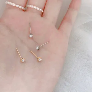 Tiny fresh water pearl earrings| Natural pearl studs