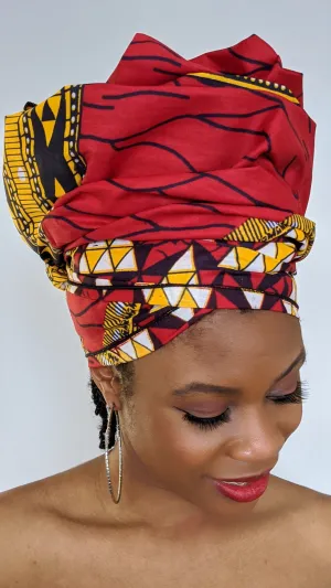 Trendy African Print Headwrap-DPH549