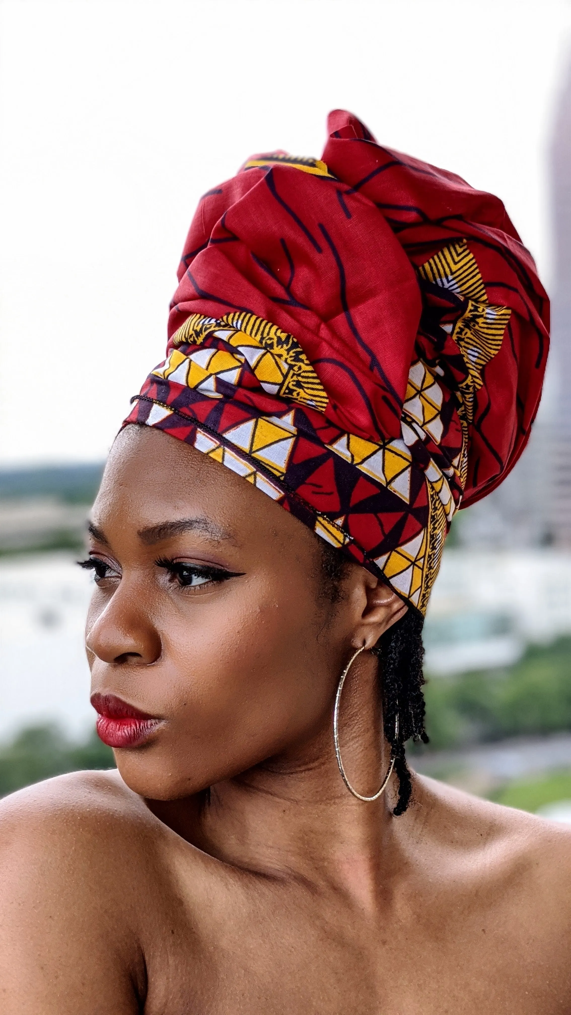 Trendy African Print Headwrap-DPH549