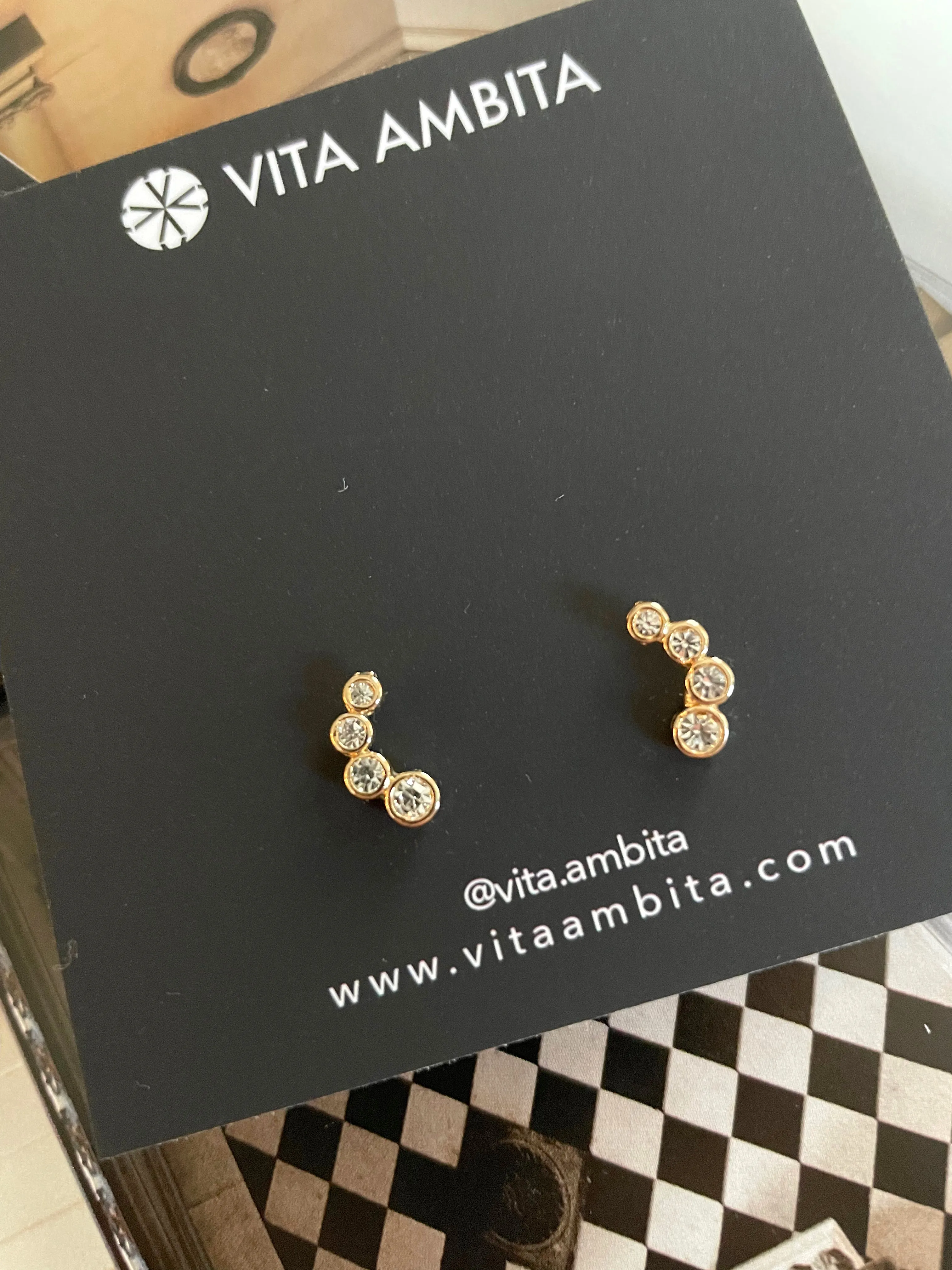 Triple Crystal studs