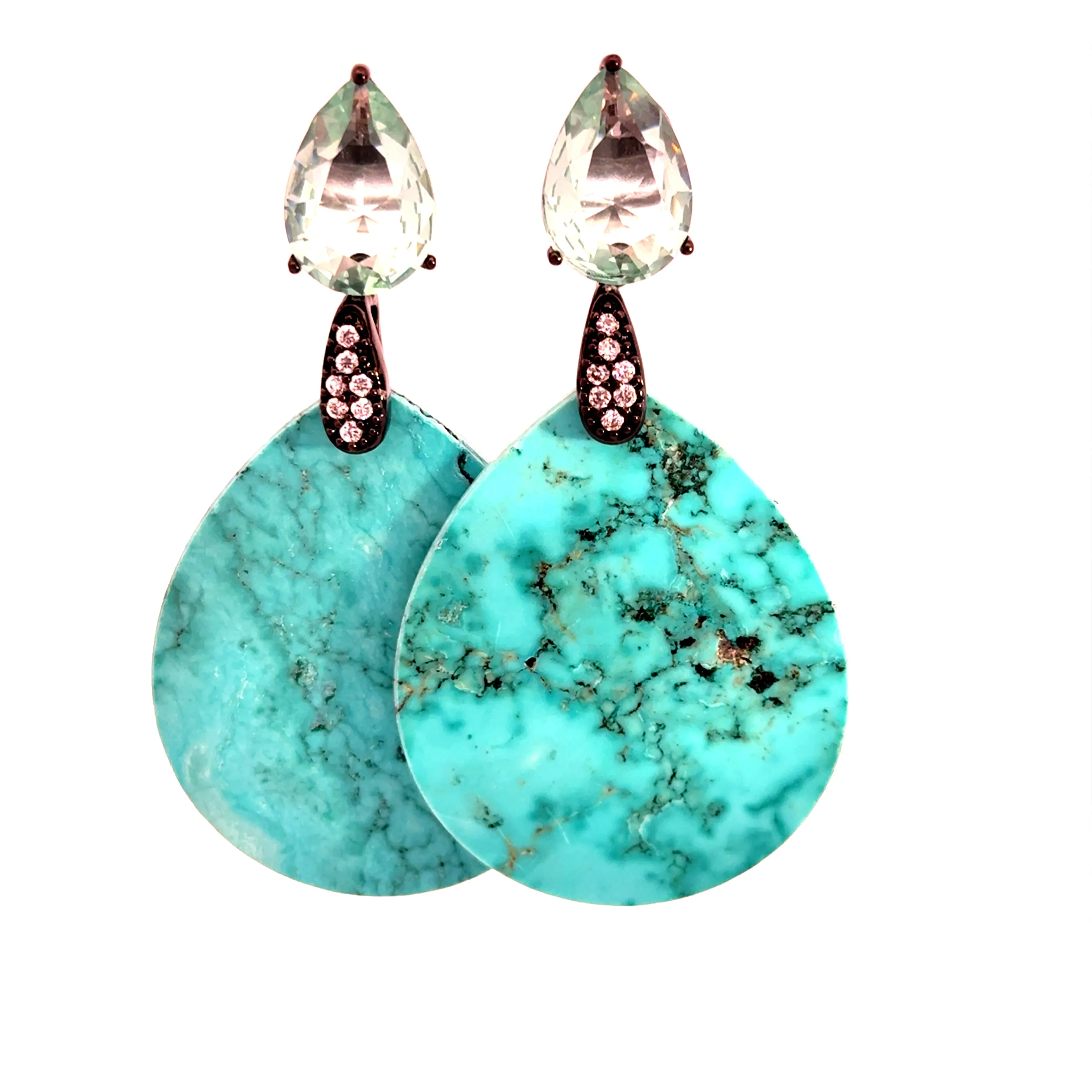 Turquoise Cubic Drop Earring