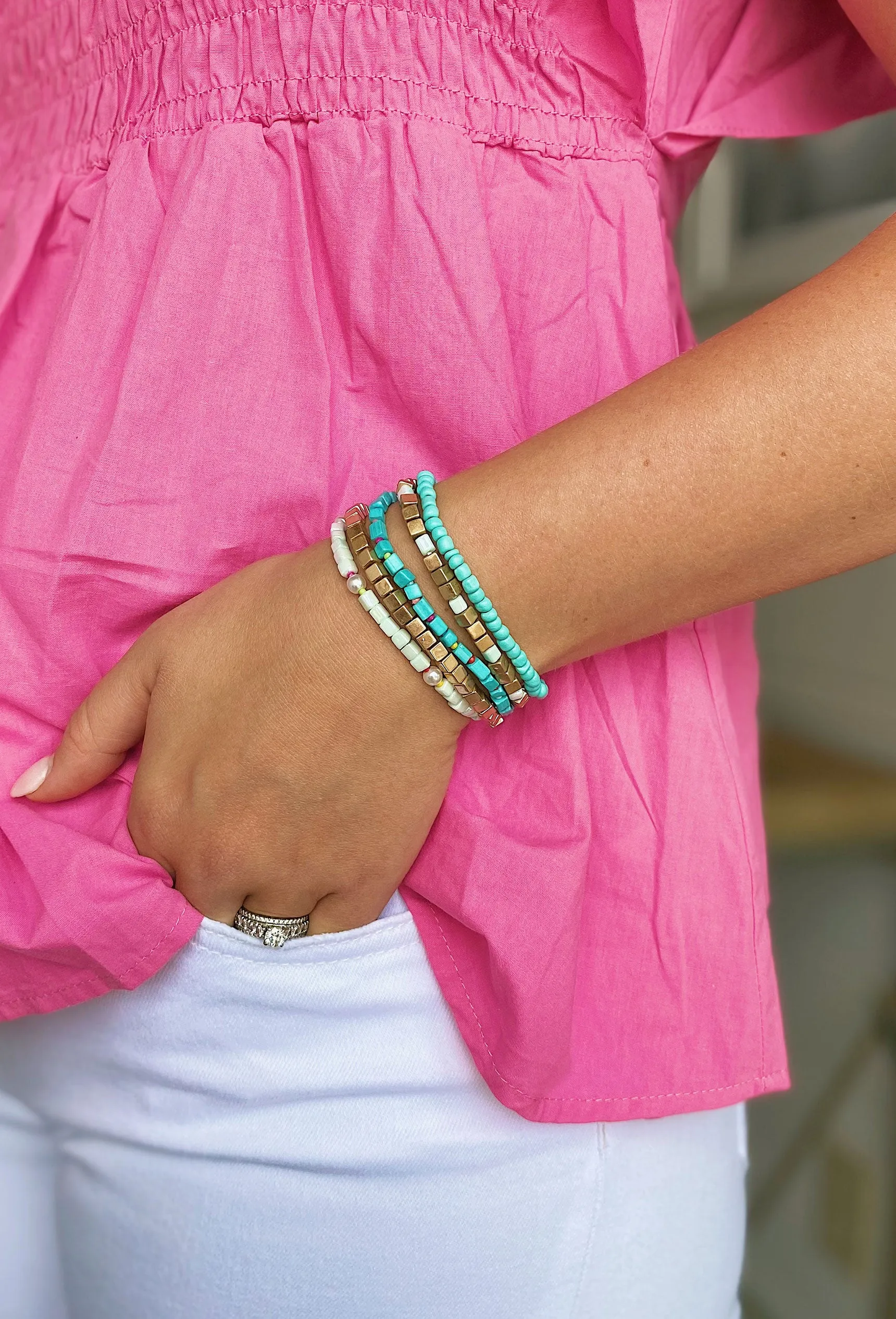 Willa Bracelet Set in Turquoise