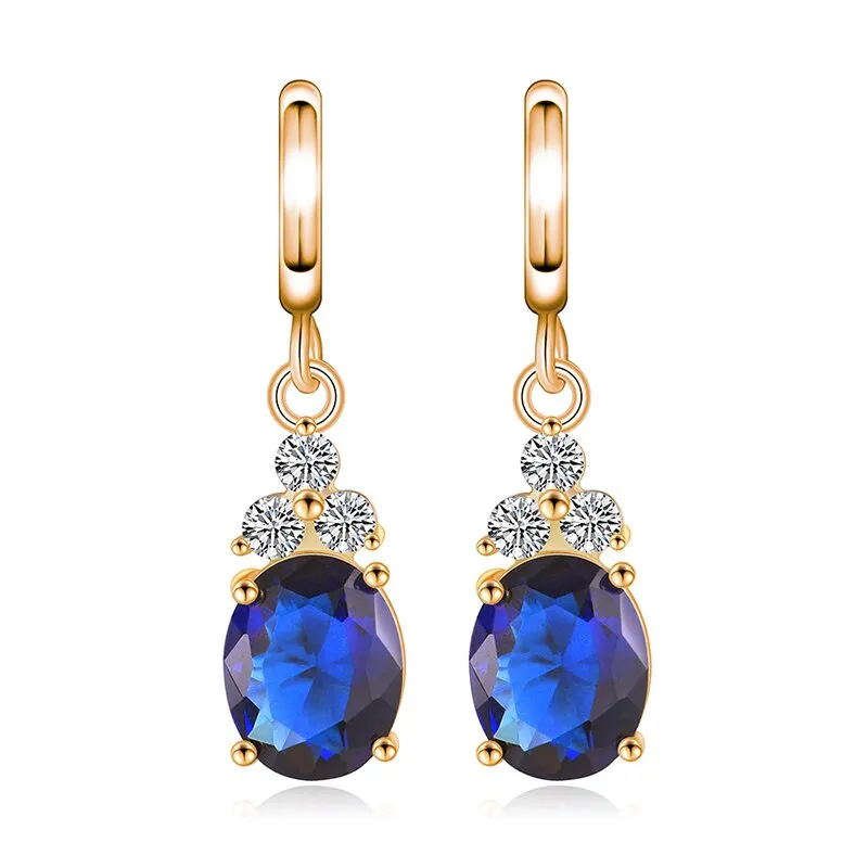 Womens Earrings With Stones And Crystals Fashion Jewelry Austrian Bright Zircon Long Earrings Accessories