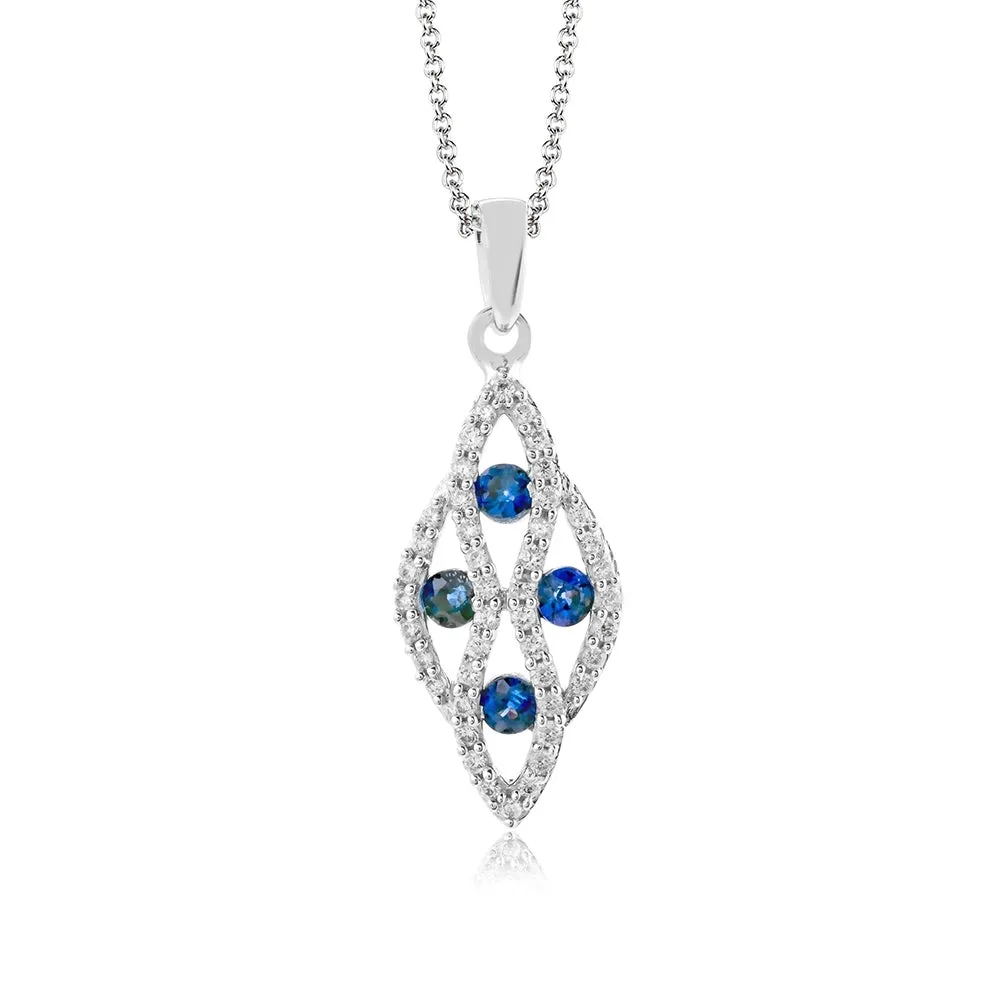 Zeghani Sapphire and Diamond Pendant