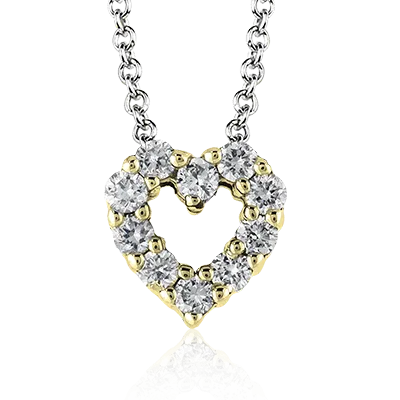 ZP262 Heart Pendant in 14k Gold with Diamonds