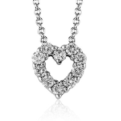 ZP262 Heart Pendant in 14k Gold with Diamonds